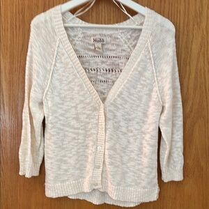 Mudd Cream Cardigan Sweater Lightweight Knit